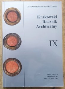 Krakowski Rocznik Archiwalny IX