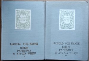 Leopold von Ranke • Dzieje papiestwa w XVI-XIX wieku. 2 tomy
