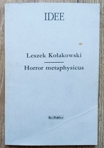 Leszek Kołakowski • Horror metaphysicus / dedykacja Leszka Kołakowskiego