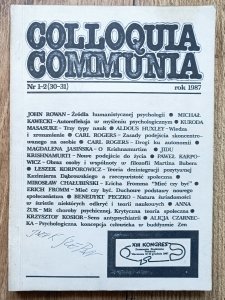 Colloquia Communia 1-2/1987 / Huxley, Carl Rogers, Jidu Krishnamurti, Erich Fromm, antypsychiatria / dedykacja Pawła Karpowicza