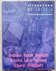 Literatura na świecie 3/1995 • Walter Benjamin, Julia Kristeva, Gershom Scholem, Huysmans, Lorca