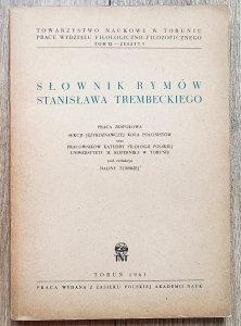 red. Halina Turska • Słownik rymów Stanisława Trembeckiego