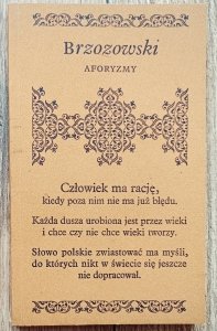 Stanisław Brzozowski • Aforyzmy