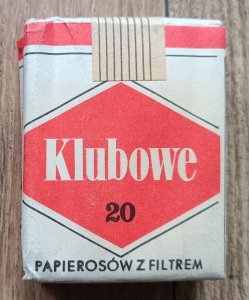 Papierosy Klubowe - paczka z lat 80.