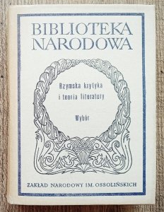 Stanisław Stabryła • Rzymska krytyka i teoria literatury 