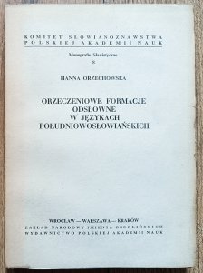Orzeczeniowe formacje odsłowne w językach południowosłowiańskich