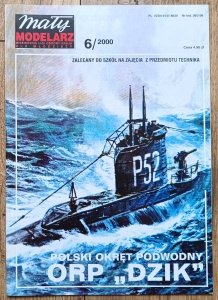 Mały Modelarz 6/2000 / Polski okręt podwodny ORP 'Dzik'