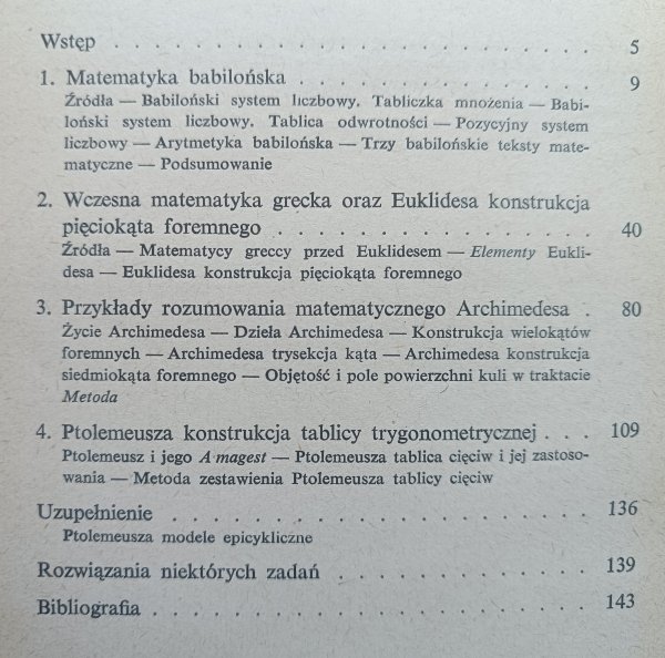 Asger Aaboe Matematyka w starożytności