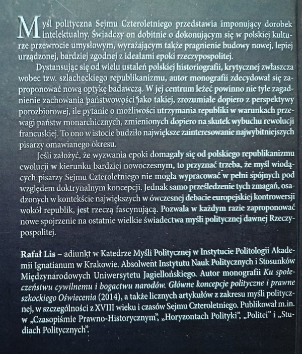 Rafał Lis W poszukiwaniu prawdziwej Rzeczypospolitej