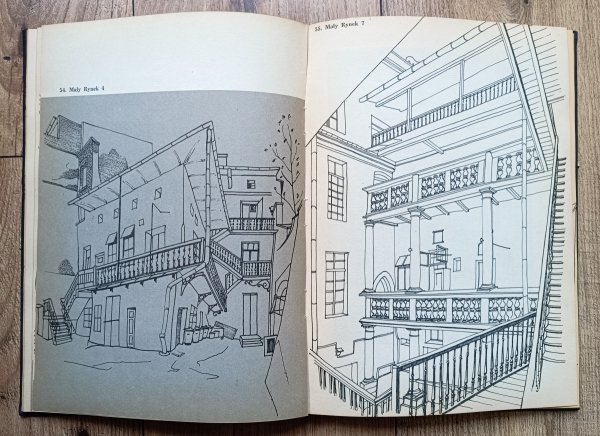 Leon Getz Dawne dziedzińce i podwórza Krakowa w rysunkach Leona Getza