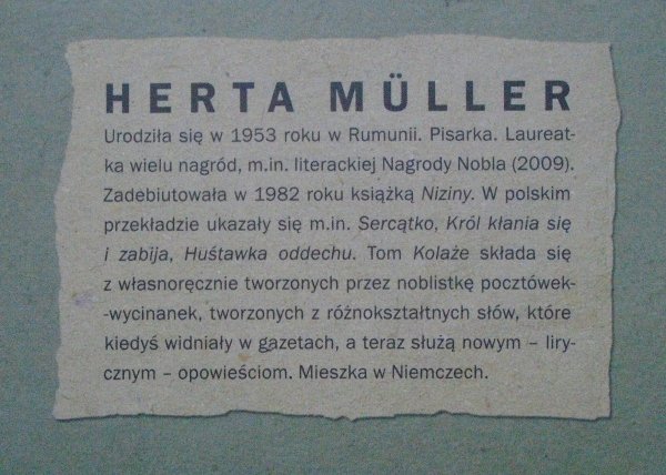 Herta Muller • Kolaże