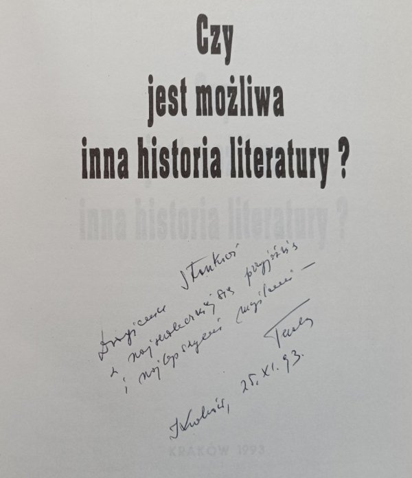 Teresa Walas Czy jest możliwa inna historia literatury?