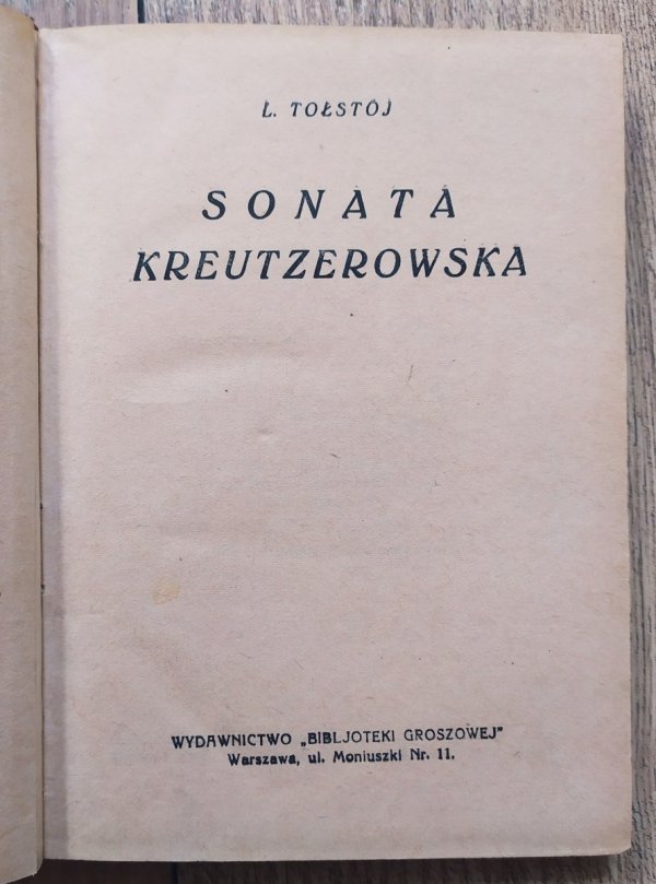 Lew Tołstoj Sonata Kreutzerowska