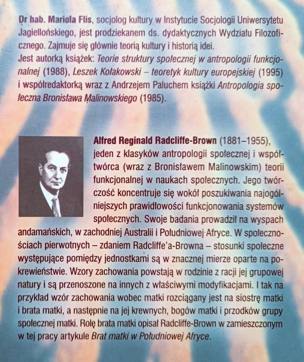 Mariola Flis Antropologia społeczna Radcliffe'a-Browna z wyborem pism