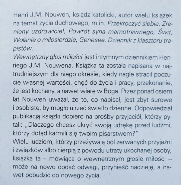 Henri J.M. Nouwen Wewnętrzny głos miłości