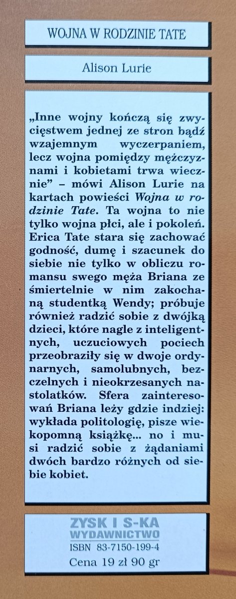 Alison Lurie Wojna w rodzinie Tate