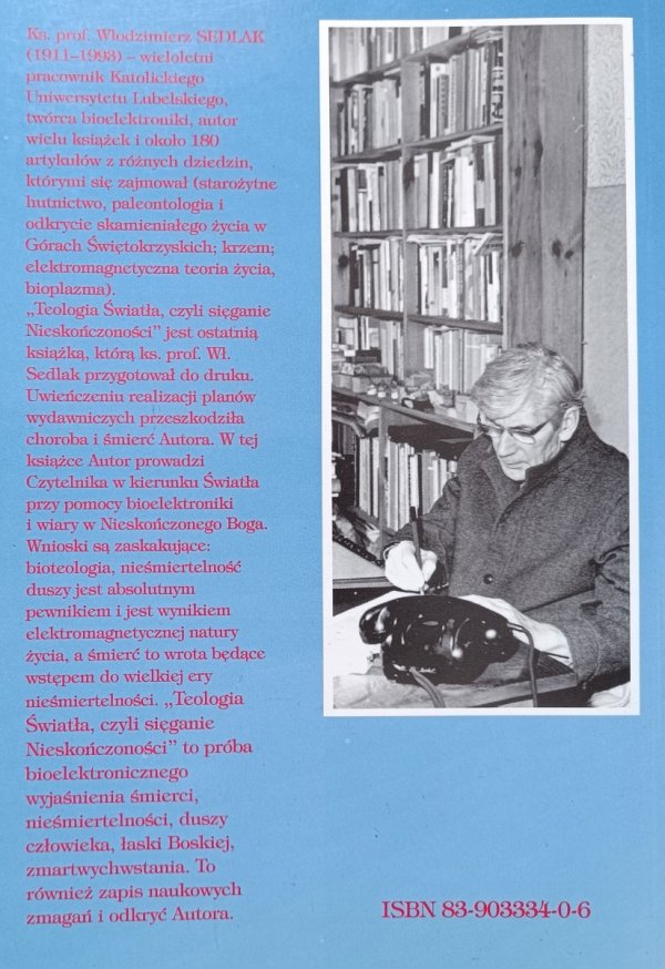 Włodzimierz Sedlak Teologia światła czyli sięganie Nieskończoności