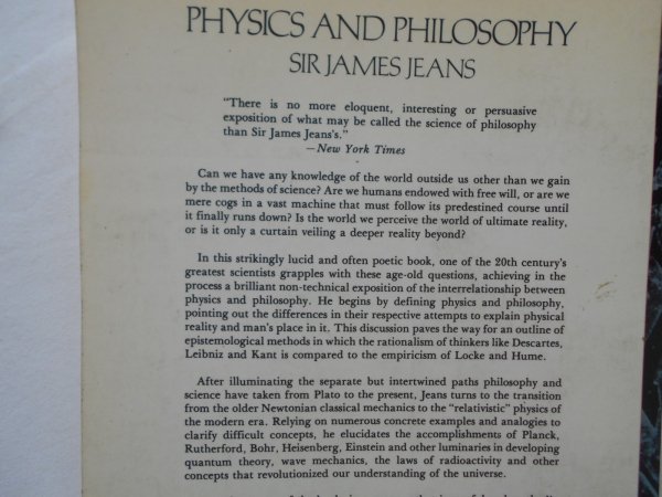 Sir James Jeans • Physics and philosophy