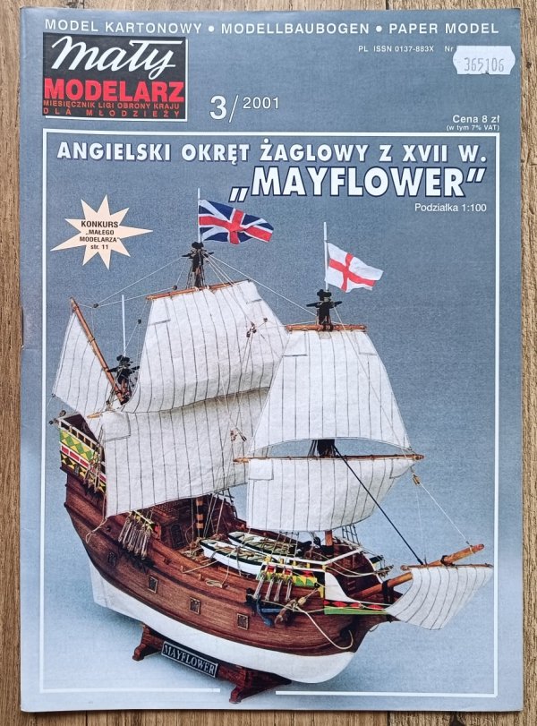 Mały Modelarz 3/2001 / Angielski okręt żaglowy z XVII w. Mayflower