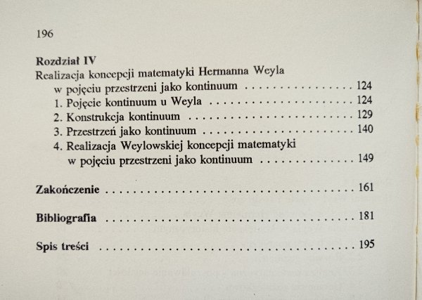 Jacek Dembek Przestrzeń i nieskończoność