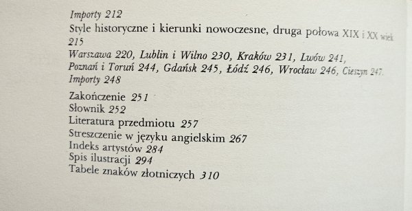 Jan Samek Polskie złotnictwo