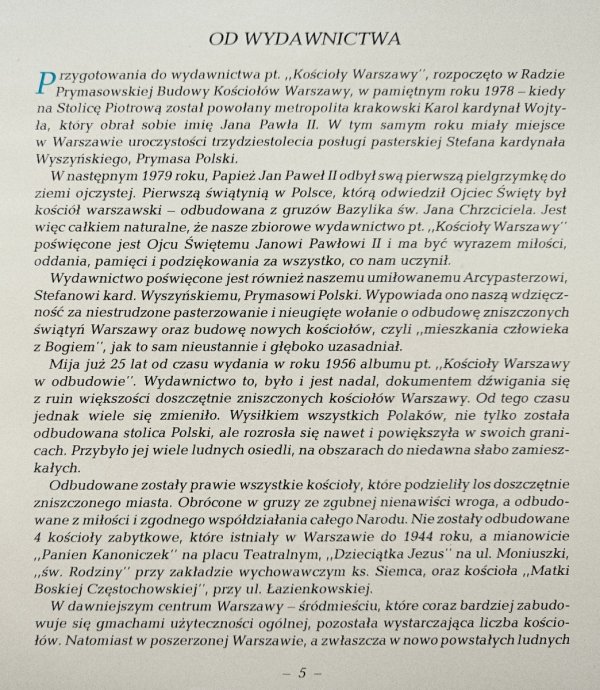 red. Adam Grabowski Kościoły Warszawy