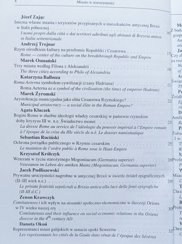 red. Leszek Mrozewicz, Katarzyna Balbuza Miasto w starożytności