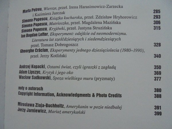 Literatura na świecie 1-2/2000 • Rumunia