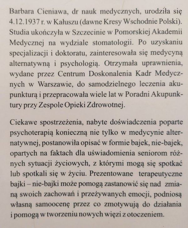 Barbara Cieniawa Terapeutyczne bajki nie-bajki dla seniorów