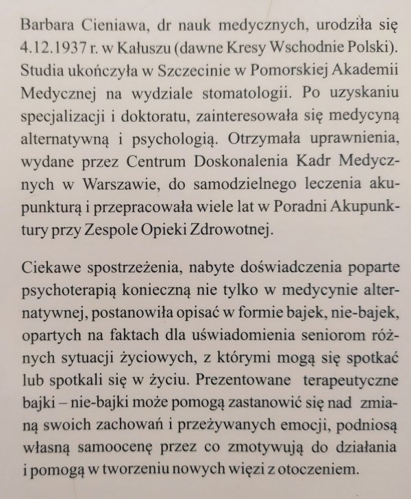 Barbara Cieniawa Terapeutyczne bajki nie-bajki dla seniorów