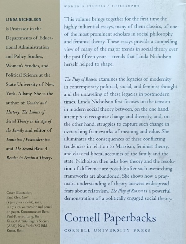 Linda Nicholson The Play of Reason. From the Modern to the Postmodern