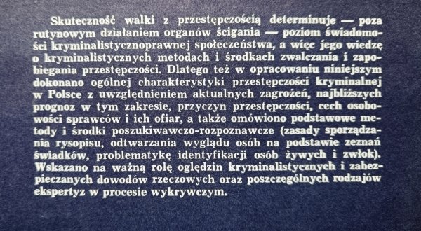 Czesław Grzeszyk, Karol Sławik Przestępczość a kryminalistyka
