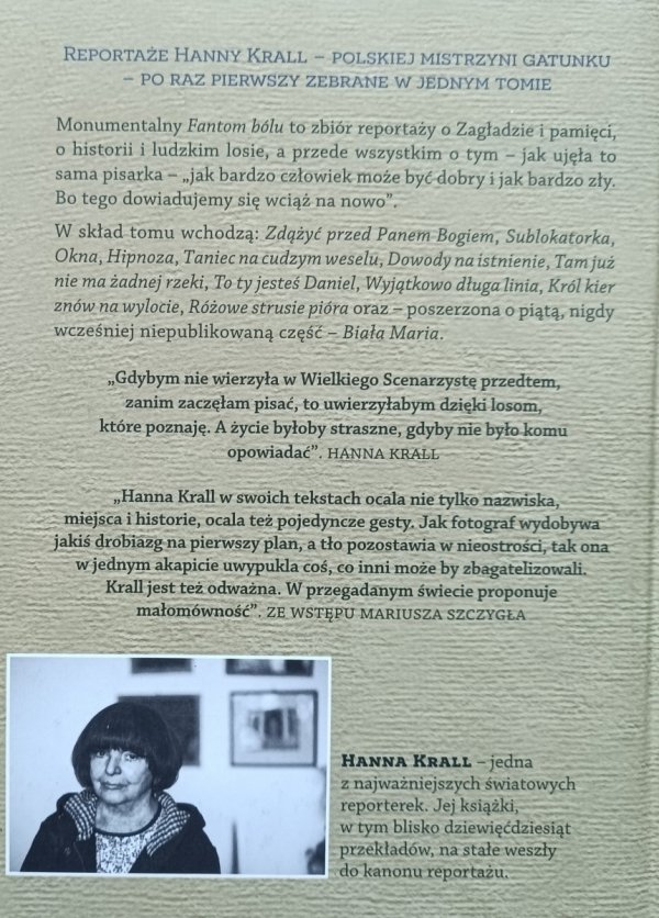 Hanna Krall Fantom bólu. Reportaże wszystkie