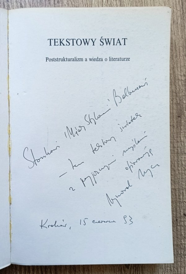 Ryszard Nycz Tekstowy świat