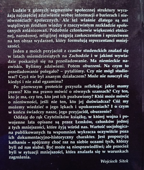 Mniejszość w warunkach zagrożenia. Pamiętniki Łemków