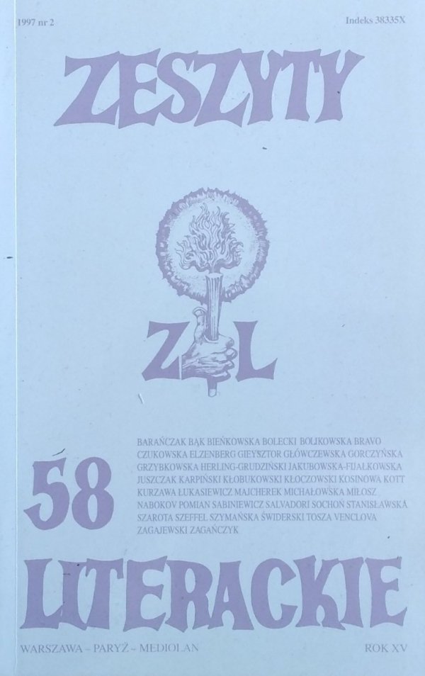 Zeszyty Literackie 58/1997 Wiesław Juszczak, Vladimir Nabokov
