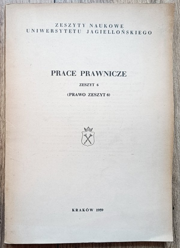 red. Stefan Ritterman Prace prawnicze zeszyt 6
