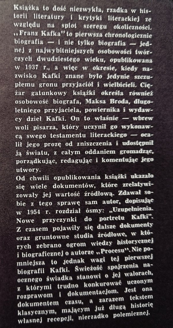 Maks Brod Franz Kafka. Opowieść biograficzna