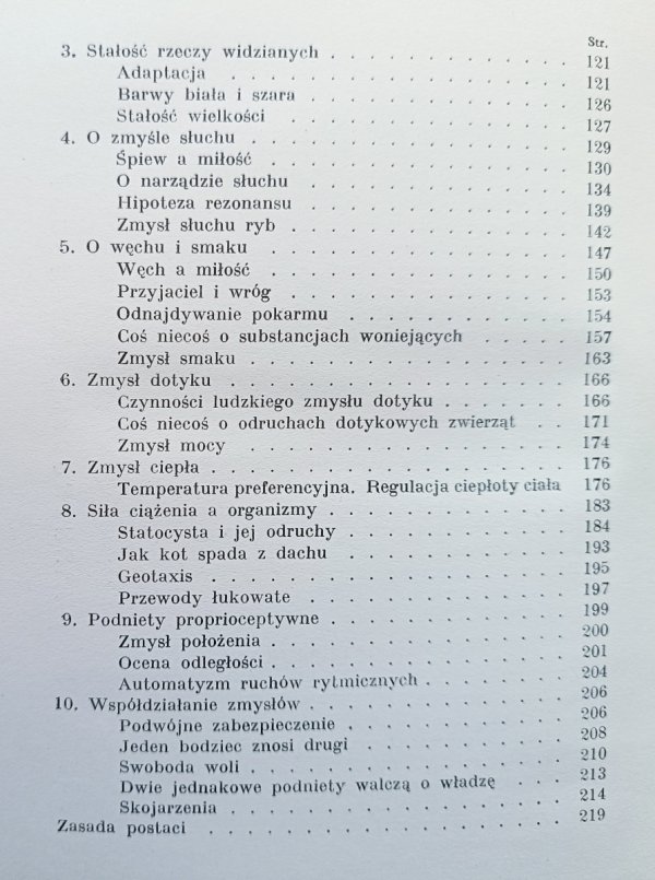 Prof. W. Buddenbrock • Świat zmysłów / 1933