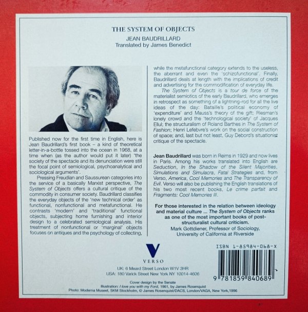 Jean Baudrillard The System of Objects