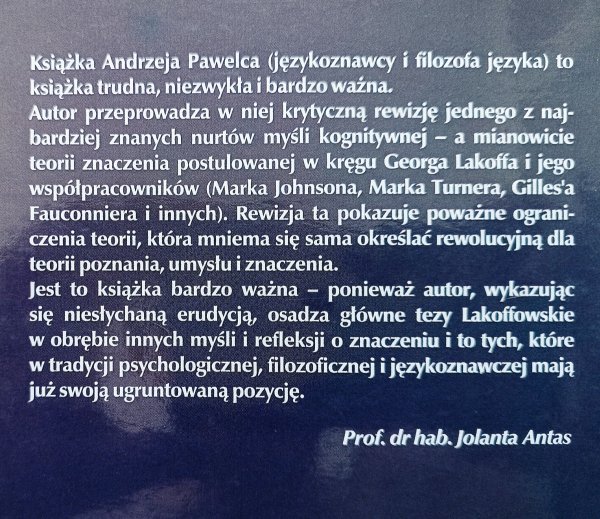 Andrzej Pawelec Znaczenie ucieleśnione. Propozycje kręgu Lakoffa