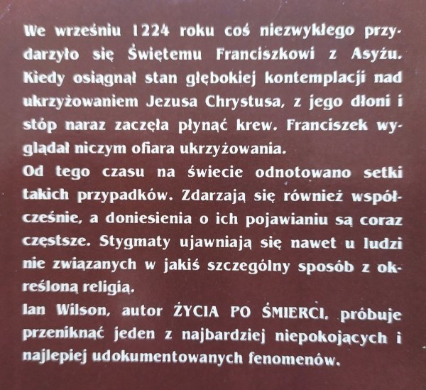 Ian Wilson Krwawiący umysł. Stygmatyzm: nieodsłonięta tajemnica