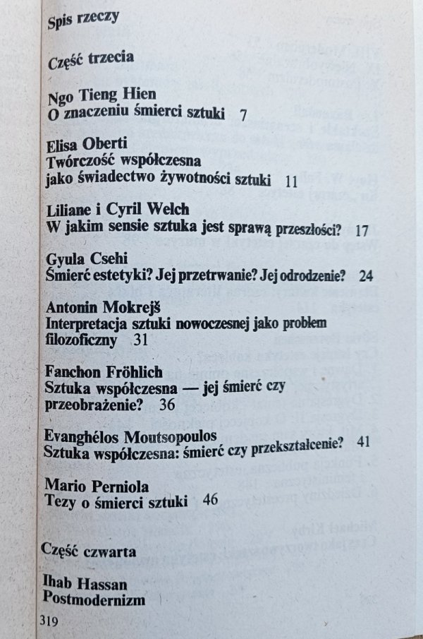 Zmierzch estetyki - rzekomy czy autentyczny?