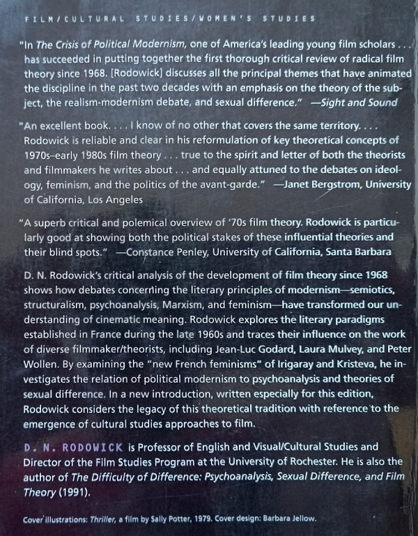 The Crisis of Political Modernism. Criticism and Ideology in Contemporary Film Theory