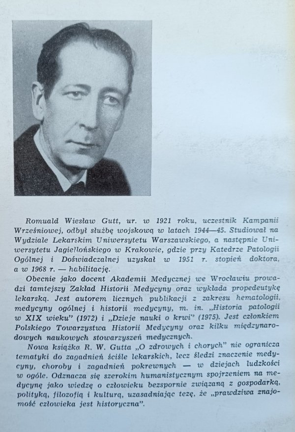Romuald Wiesław Gutt O zdrowych i chorych