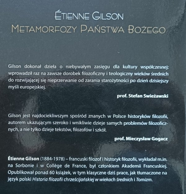 Etienne Gilson Metamorfozy Państwa Bożego
