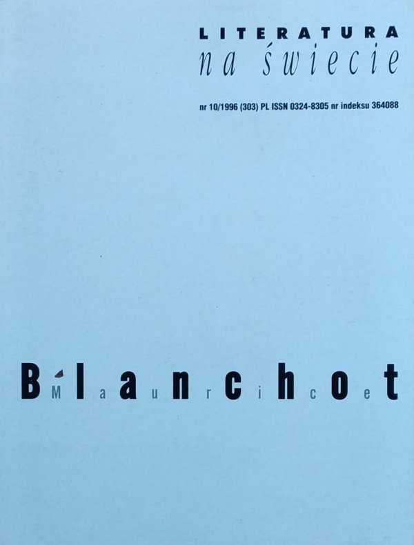 Literatura na świecie 10/1996 • Maurice Blanchot, Emmanuel Levinas, Andre Breton