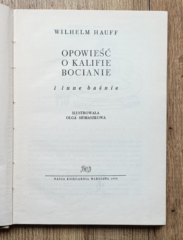 Wilhelm Hauff Kalif bocian i inne baśnie