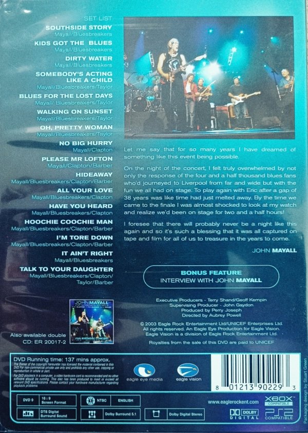 John Mayall and the Bluesbreakers 70th Birthday Concert DVD