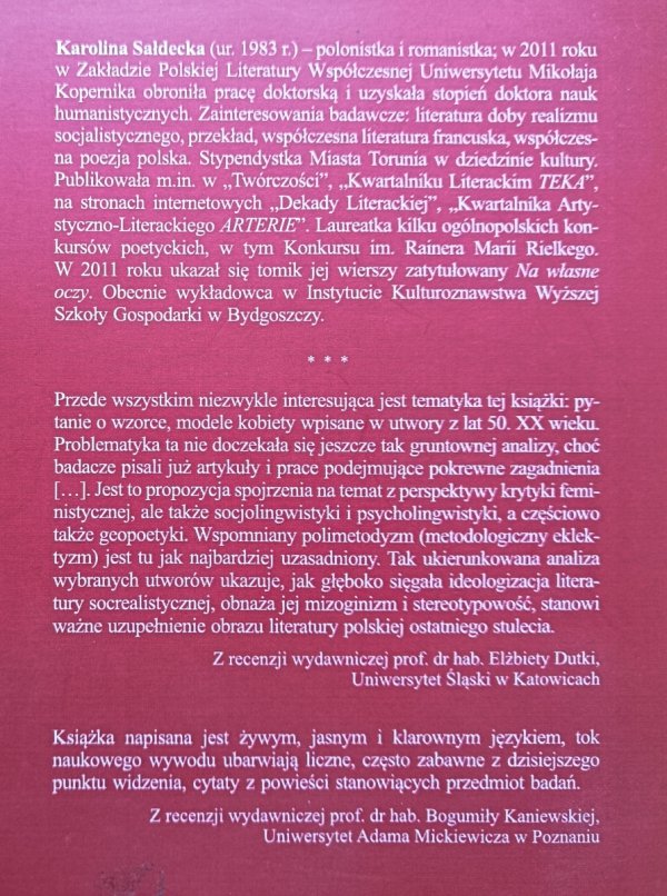 'Żyjemy wciąż jeszcze na rusztowaniach': wizerunek kobiety w polskich powieściach doby realizmu socjalistycznego